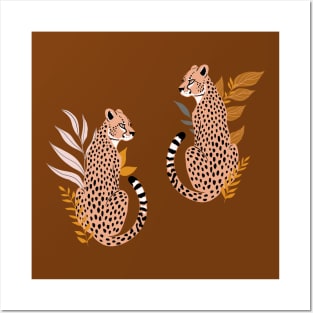 Wild Cheetah - Autumn Posters and Art